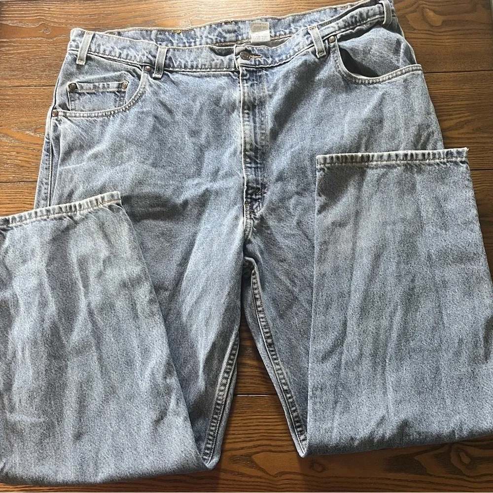 Vintage 90s Levis 545 Jeans Mens 42X30 Blue Denim Loose Fit Baggy Casual